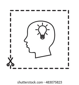 Line icon- Idea concept