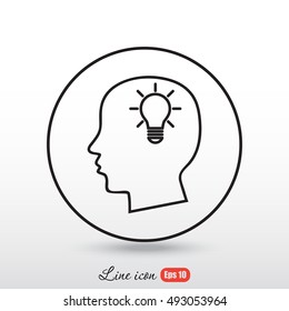 Line icon- Idea concept