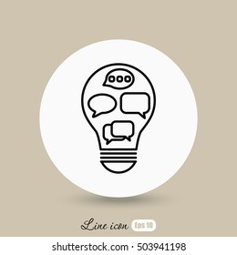 Line icon-   idea concept