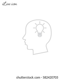 Line icon- Idea concept