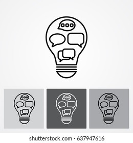 Line icon-   idea concept