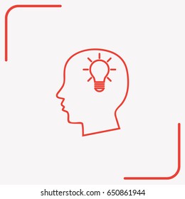 Line icon- Idea concept