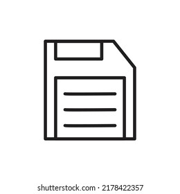 ilustración de icono de línea guardar archivo para uniface. muy adecuado para sitios web, aplicaciones, aplicaciones.