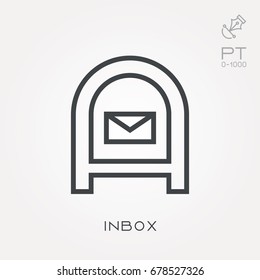 Line icon inbox