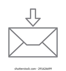 line icon incoming message