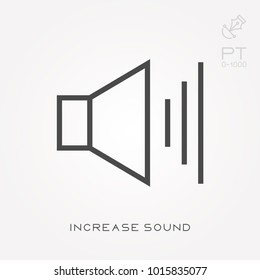 Line icon increase sound