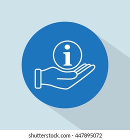 Line icon- information and hand