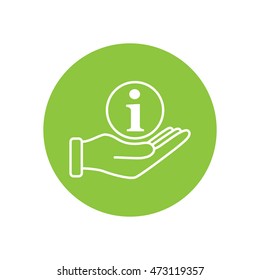 Line icon- information and hand