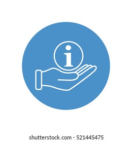 Line icon- information and hand