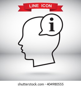 Line icon-  Information in the head