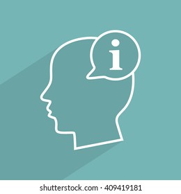 Line icon-  Information in the head