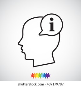Line icon-  Information in the head