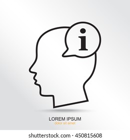 Line icon-  Information in the head