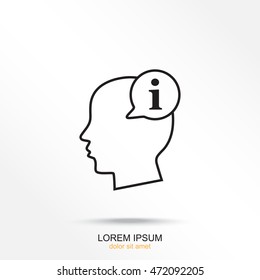 Line icon-  Information in the head