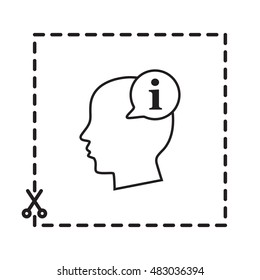 Line icon-  Information in the head
