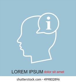 Line icon-  Information in the head