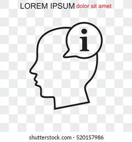 Line icon-  Information in the head