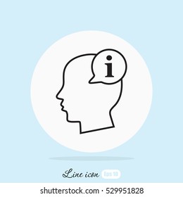 Line icon-  Information in the head