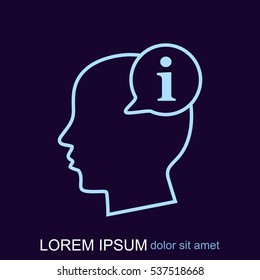 Line icon-  Information in the head