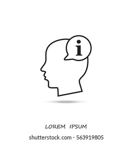 Line icon-  Information in the head