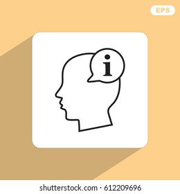 Line icon-  Information in the head