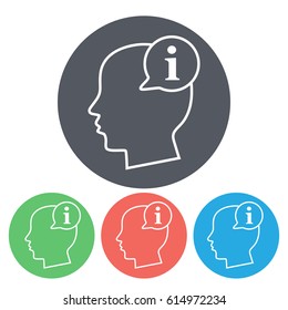 Line icon-  Information in the head