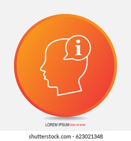 Line icon-  Information in the head