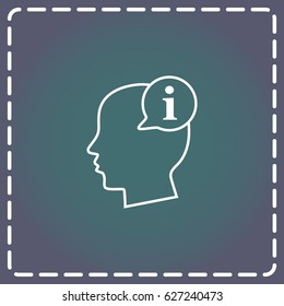 Line icon-  Information in the head