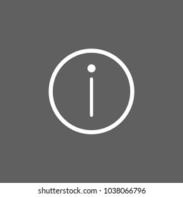Line icon of information sign. Warning, help, manual. Symbols concept. Can be used for web pictograms, design and application icons
