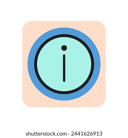 Line icon of information sign. Warning, help, manual. Symbols concept. Can be used for web pictograms, design and application icons