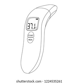 Line icon infrared thermometer.Vector illustration.