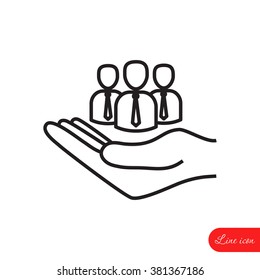 Line icon- insurance
