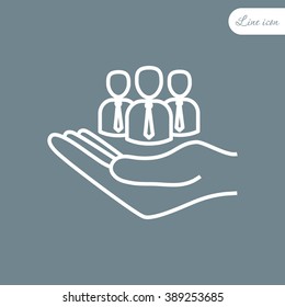 Line icon- insurance