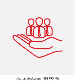 Line icon- insurance