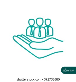 Line icon- insurance