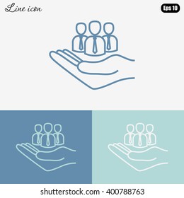 Line icon- insurance