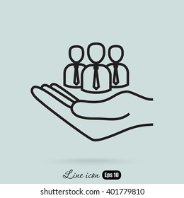 Line icon- insurance