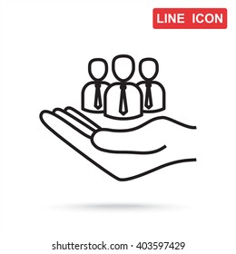 Line icon- insurance
