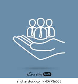 Line icon- insurance