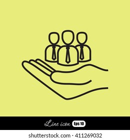 Line icon- insurance