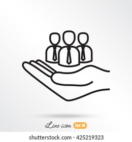 Line icon- insurance
