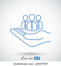 Line icon- insurance