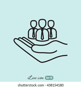 Line icon- insurance
