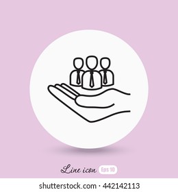 Line icon- insurance