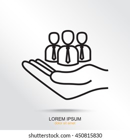 Line icon- insurance
