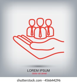 Line icon- insurance