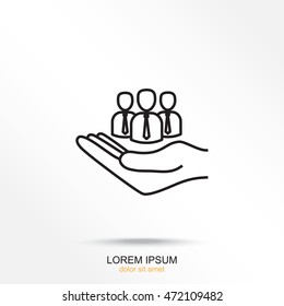 Line icon- insurance