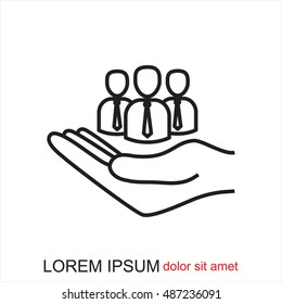 Line icon- insurance