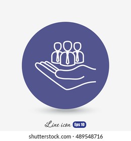 Line icon- insurance