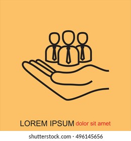 Line icon- insurance
